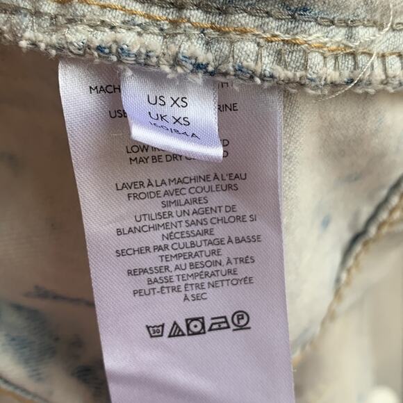 Free People Rumors Denim Jacket in Jones Tie Dye Blue - Picture 7 of 9